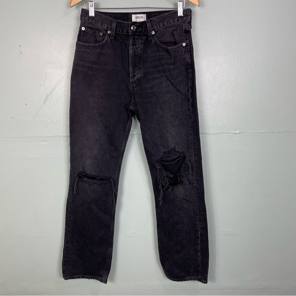 Agolde Lana Jeans Distressed Black Women’s Size 28 in‎ Rhyme